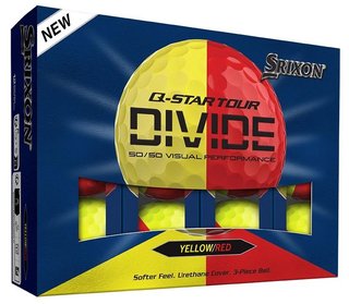 Srixon Q-Star Tour Divide golfbollar, gul/röd