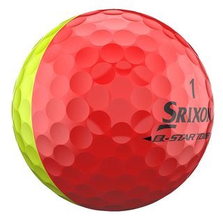 Srixon Q-Star Tour Divide golfbollar, gul/röd