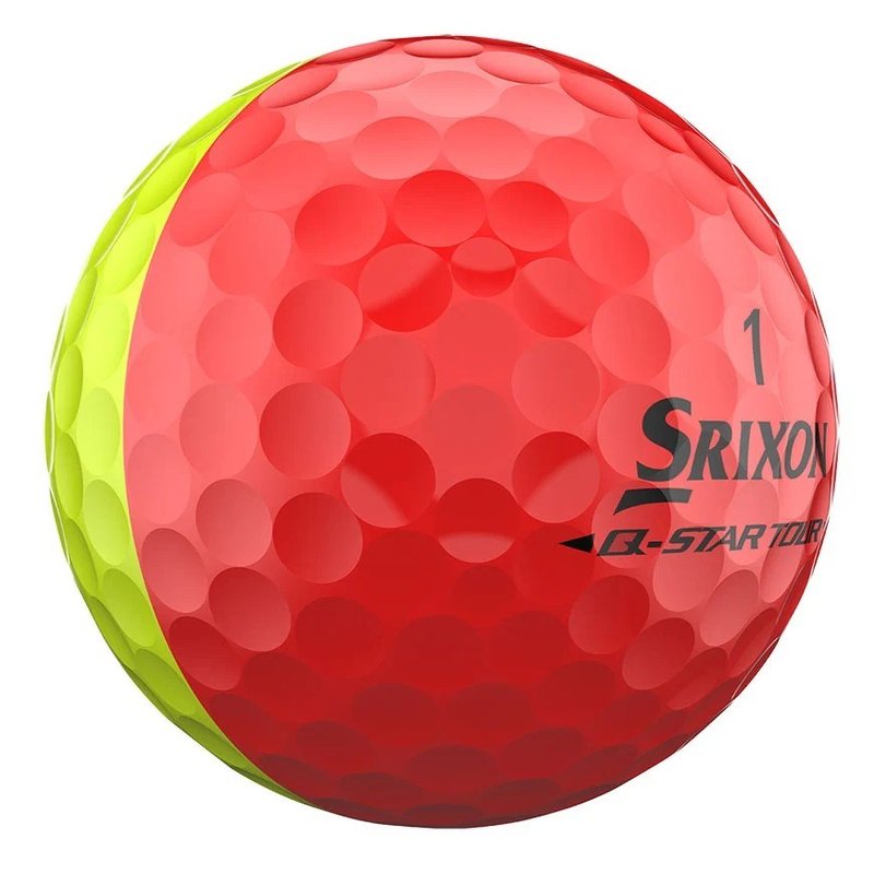 Srixon Q-Star Tour Divide golfbollar, gul/röd