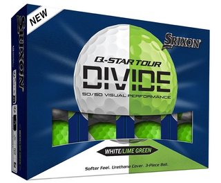 Srixon Q-Star Tour Divide golfbollar, vit/lime