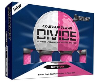 Srixon Q-Star Tour Divide golfbollar, vit/rosa