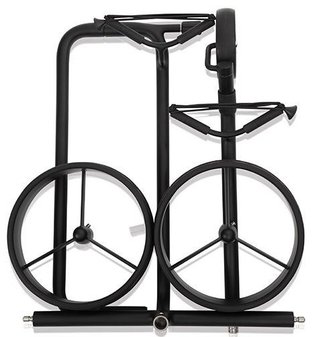 JuStar Black 3-hjulig manuell trolley, matt svart