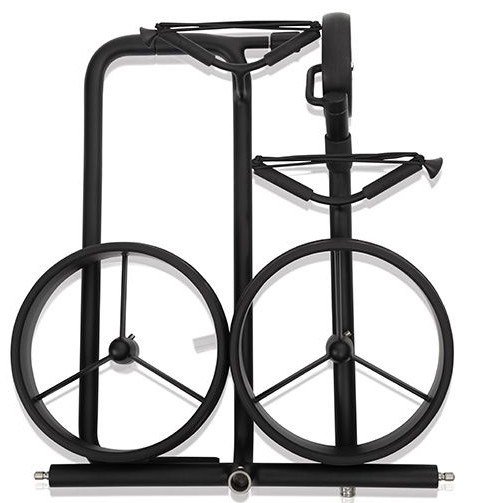 JuStar Black 3-hjulig manuell trolley, matt svart