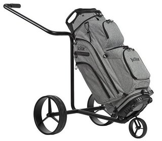 JuStar Black 3-hjulig manuell trolley, matt svart