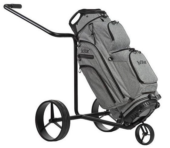 JuStar Black 3-hjulig manuell trolley, matt svart