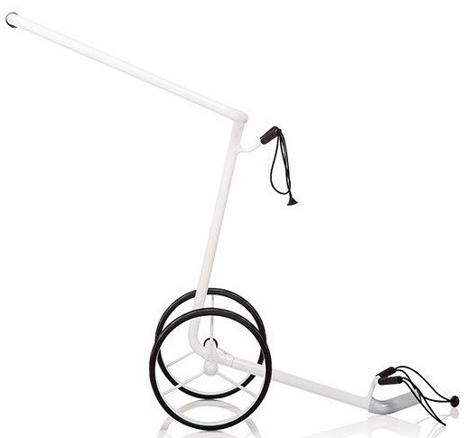 JuStar White manuell vagn, skinande vit