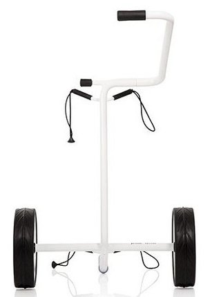 JuStar White manuell vagn, skinande vit