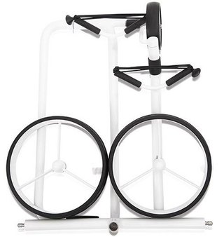 JuStar White 3-Wheeled manuell vagn, shiny white finish
