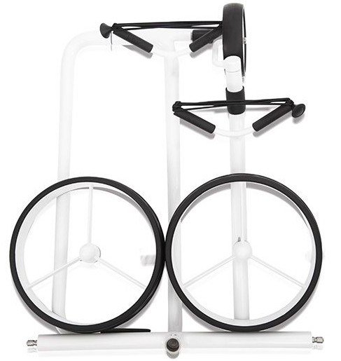 JuStar White 3-Wheeled manuell vagn, shiny white finish