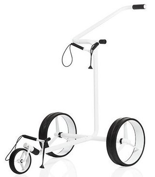 JuStar White 3-Wheeled manuell vagn, shiny white finish