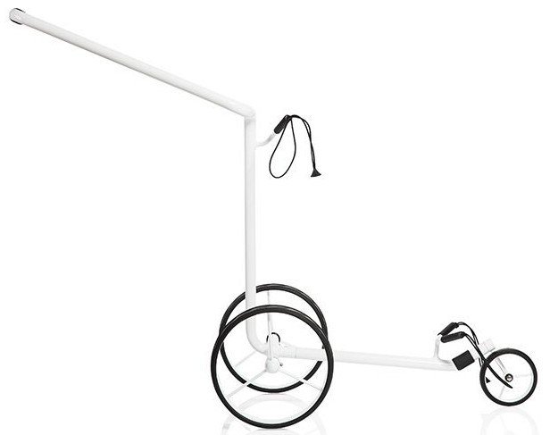 JuStar White 3-Wheeled manuell vagn, shiny white finish