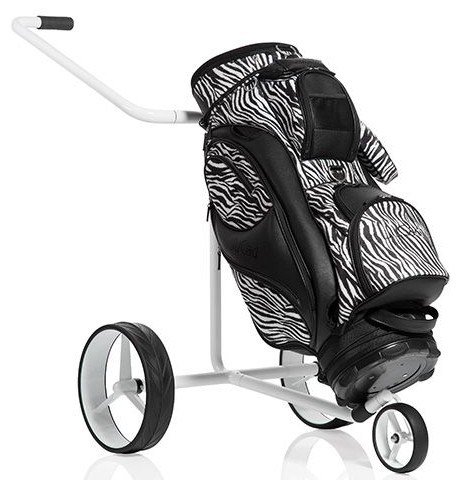 JuStar White 3-Wheeled manuell vagn, shiny white finish