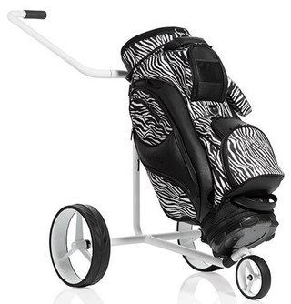 JuStar White 3-Wheeled manuell vagn, shiny white finish