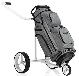 JuStar White 3-Wheeled manuell vagn, shiny white finish