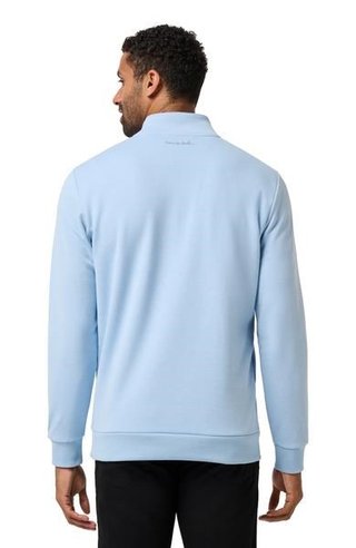 Travis Mathew Cloud Quarter Zip 2.0 herr mikina, heather powder blue