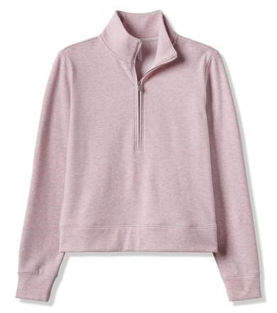 Travis Mathew Cloud Fleece Half-Zip damtröja, heather violet ice