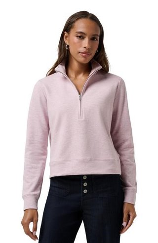 Travis Mathew Cloud Fleece Half-Zip damtröja, heather violet ice