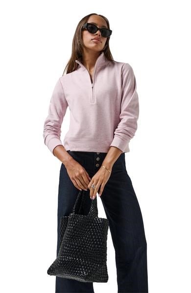 Travis Mathew Cloud Fleece Half-Zip damtröja, heather violet ice