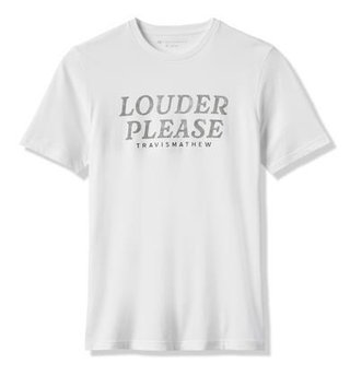 Travis Mathew Louder Please herr t-shirt, vit