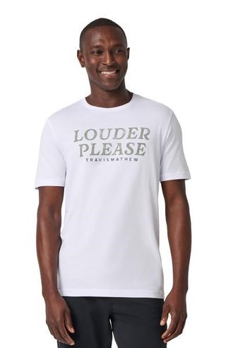 Travis Mathew Louder Please herr t-shirt, vit