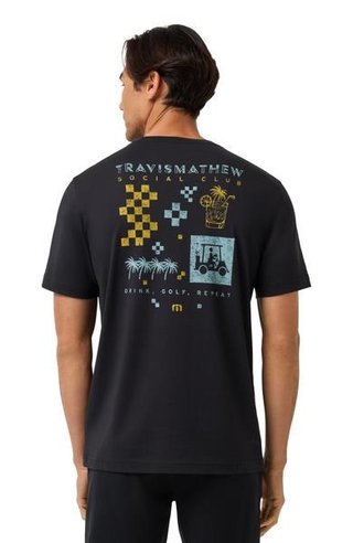 Travis Mathew Beverage Cart Tee herr t-shirt, svart