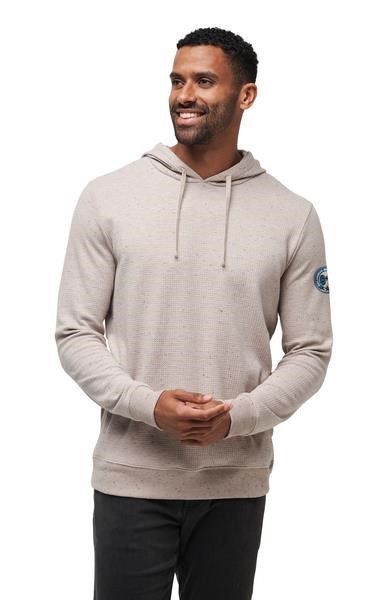 Travis Mathew Cloud Wafle herr sweatshirt, oxford tan