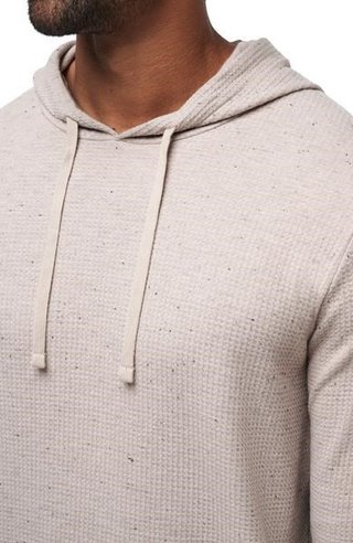 Travis Mathew Cloud Wafle herr sweatshirt, oxford tan