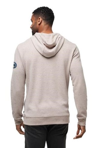 Travis Mathew Cloud Wafle herr sweatshirt, oxford tan