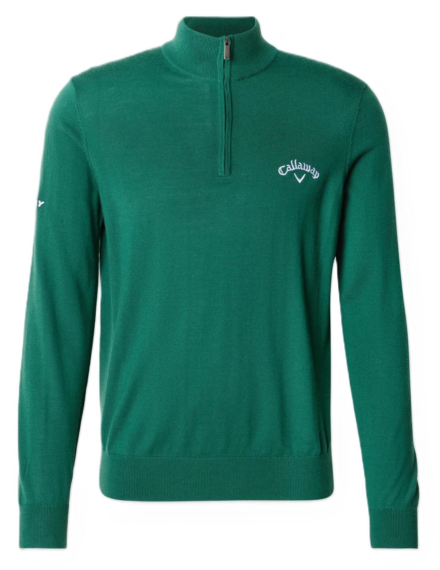 Callaway 1/4 Zip Mock herrtröja, deep galapagos green