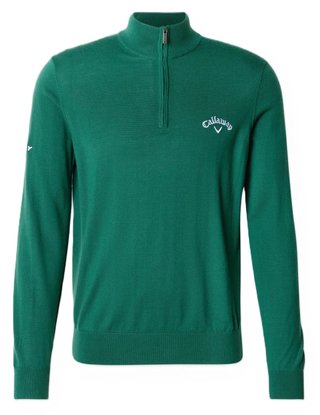 Callaway 1/4 Zip Mock herrtröja, deep galapagos green