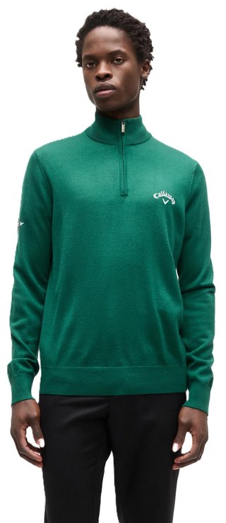 Callaway 1/4 Zip Mock herrtröja, deep galapagos green