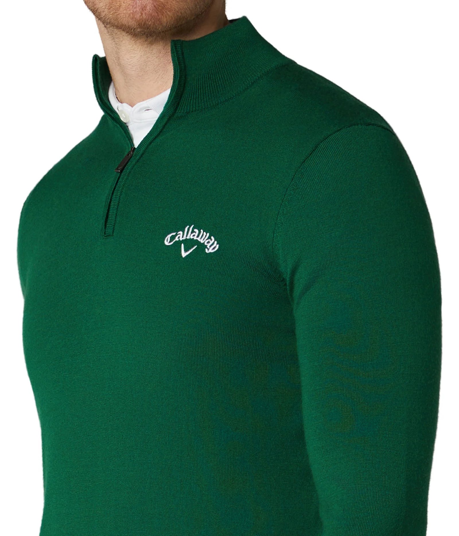 Callaway 1/4 Zip Mock herrtröja, deep galapagos green