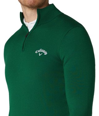 Callaway 1/4 Zip Mock herrtröja, deep galapagos green