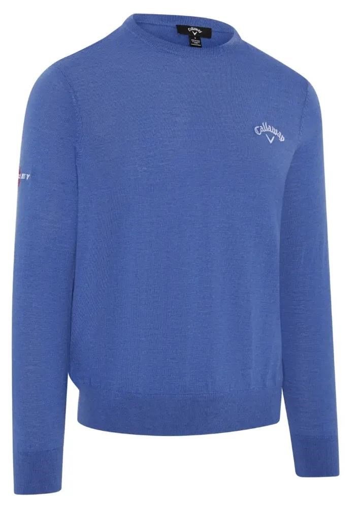 Callaway Crew Neck Merino Mix herrtröja, light magnetic blue heather