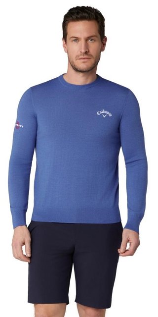 Callaway Crew Neck Merino Mix herrtröja, light magnetic blue heather