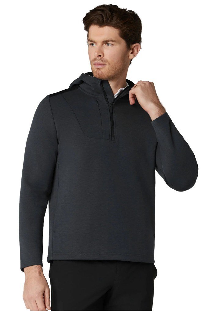 Callaway Soft Touch 1/4 Zip Premium herr hoodie, black heather
