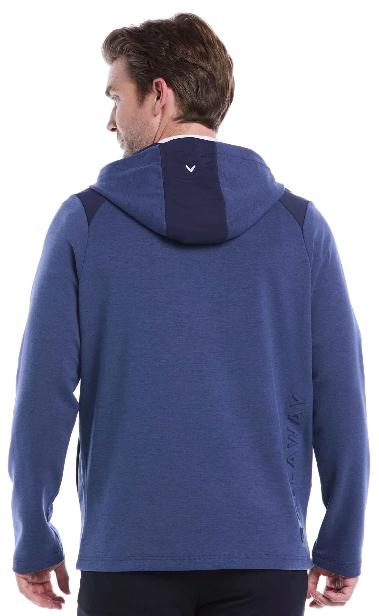 Callaway Soft Touch 1/4 Zip Premium herr hoodie, heather peacoat