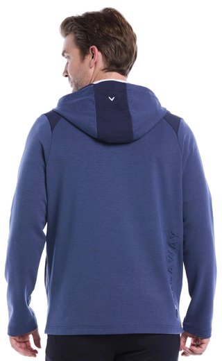 Callaway Soft Touch 1/4 Zip Premium herr hoodie, heather peacoat