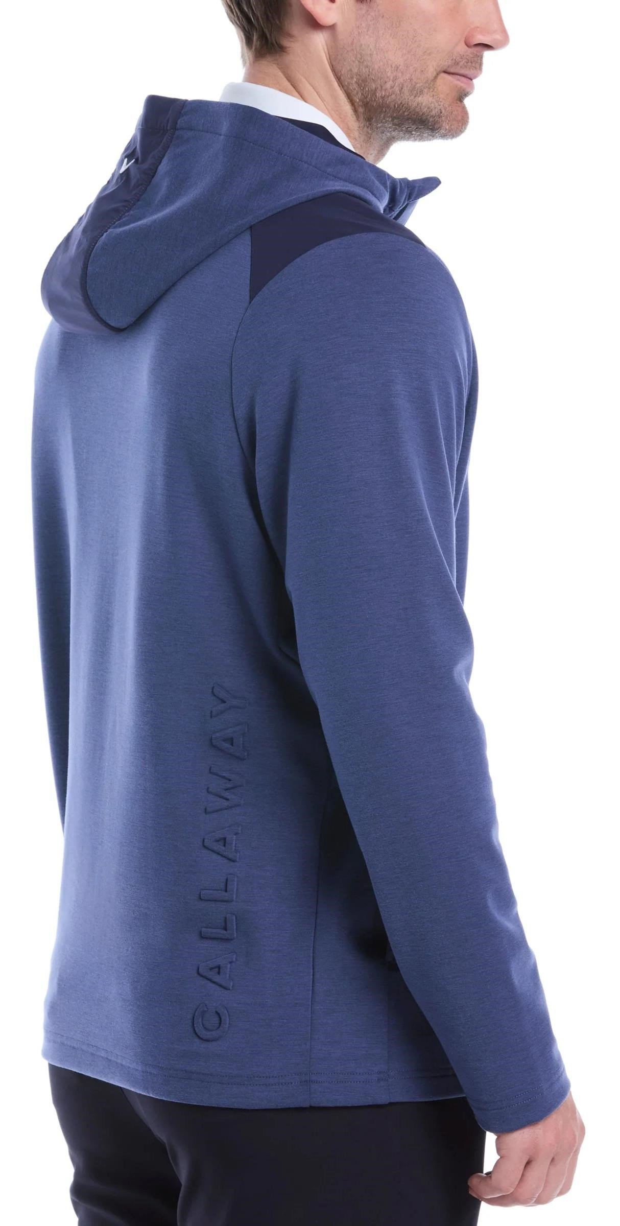 Callaway Soft Touch 1/4 Zip Premium herr hoodie, heather peacoat