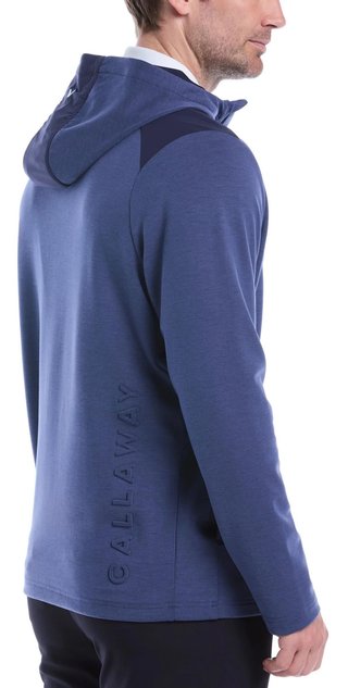 Callaway Soft Touch 1/4 Zip Premium herr hoodie, heather peacoat