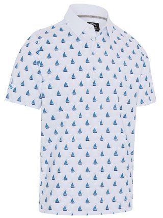 Callaway Sailboat Sunset Geo Print herr polo, bright white