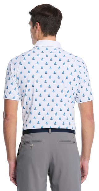 Callaway Sailboat Sunset Geo Print herr polo, bright white