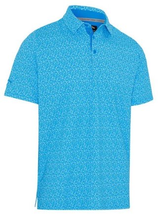 Callaway Tile Gingham Print herr polo, brilliant blue