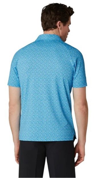 Callaway Tile Gingham Print herr polo, brilliant blue