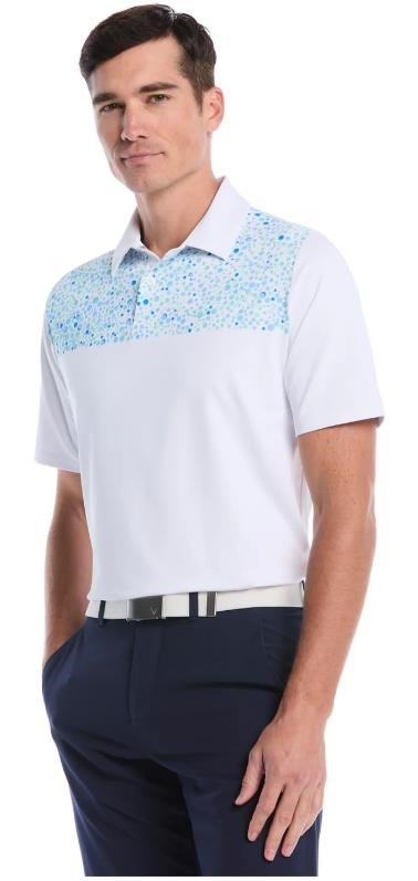 Callaway Driving Range Engineered Print herr polo, bright white