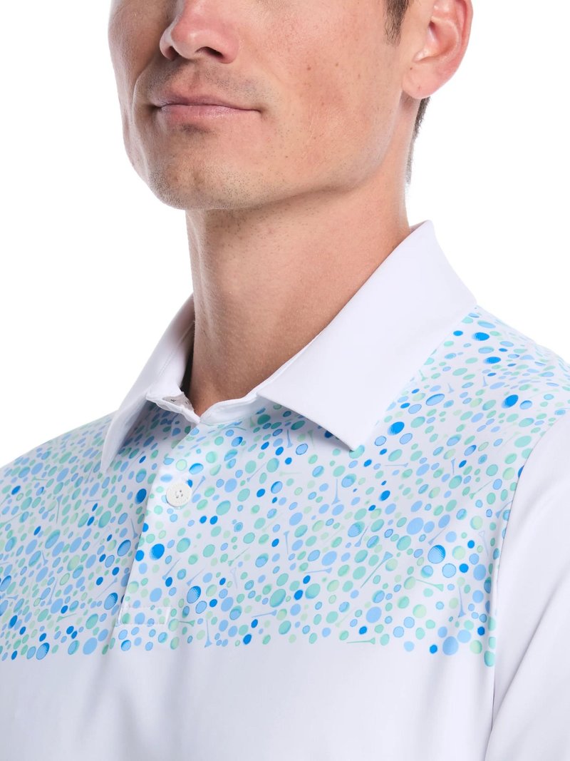 Callaway Driving Range Engineered Print herr polo, bright white