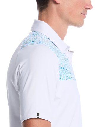 Callaway Driving Range Engineered Print herr polo, bright white
