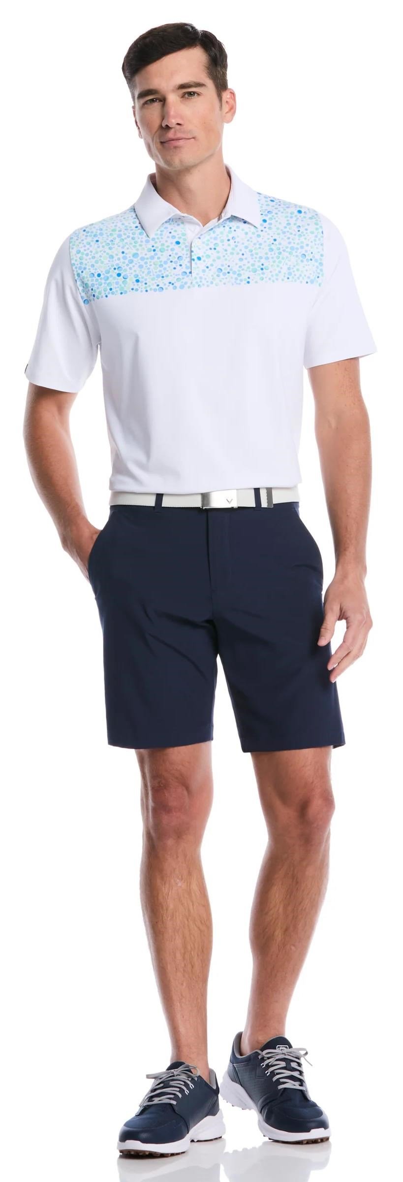 Callaway Driving Range Engineered Print herr polo, bright white
