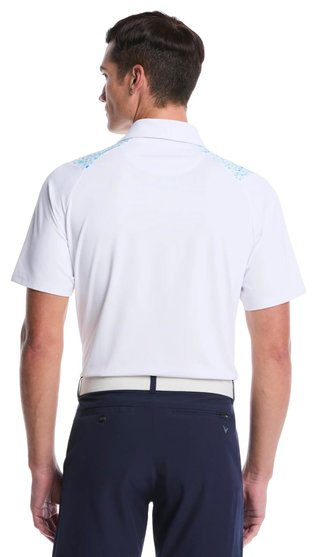 Callaway Driving Range Engineered Print herr polo, bright white
