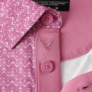 Callaway Timeless Chev herr polo, rose boquet